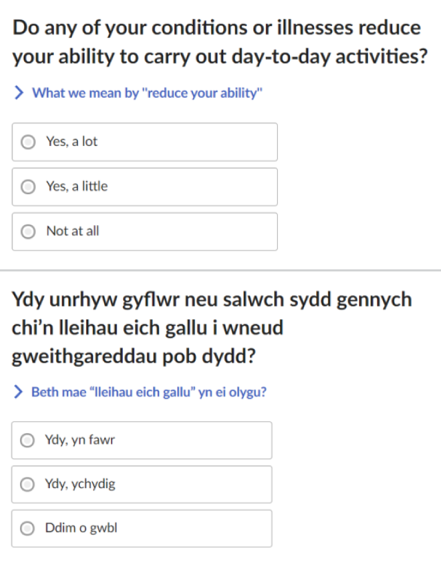 Health and unpaid care question development for Census 2021 - Office ...