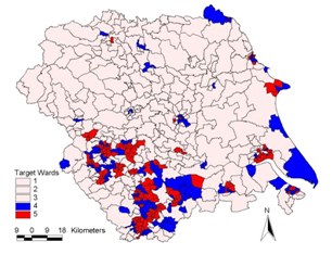 Fig 2 - Target wards