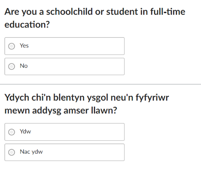Census 2021 question: Are you a schoolchild or student in full-time education?