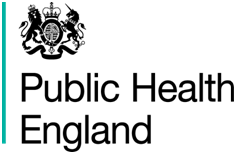 Logo for Public Health England with crest.